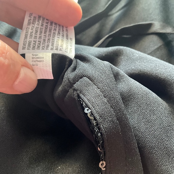 Y2K Babydoll Sequin Lace HOCO Dress Whimsigoth Grunge Witchy Party Black XXL - Picture 12 of 13